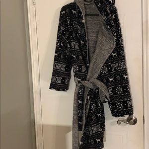 Pink reversible robe